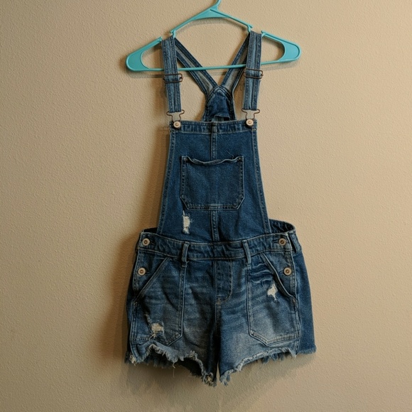 Hollister Denim - Hollister Boyfriend Short Overalls